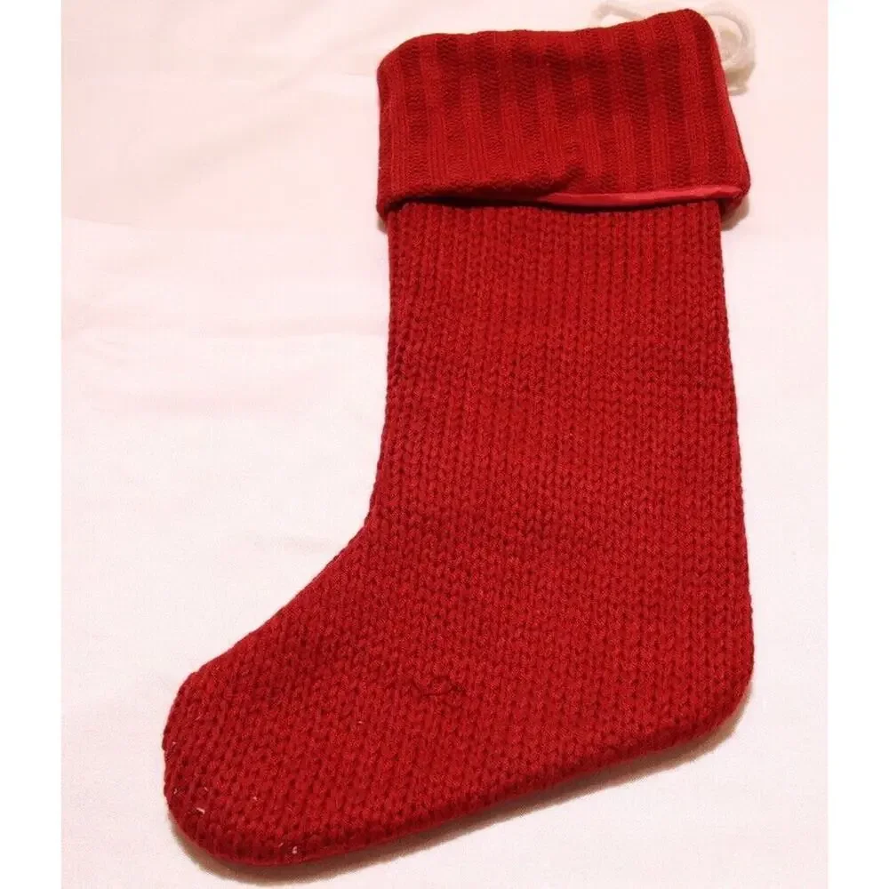 Target. Christmas Stocking Initial O Holiday Decoration Red White Knit 16 inch